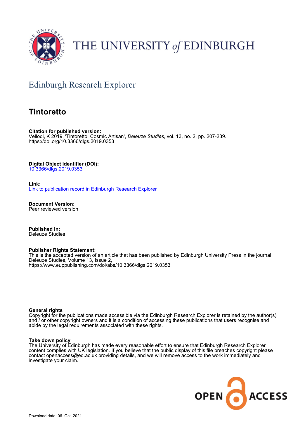 Edinburgh Research Explorer