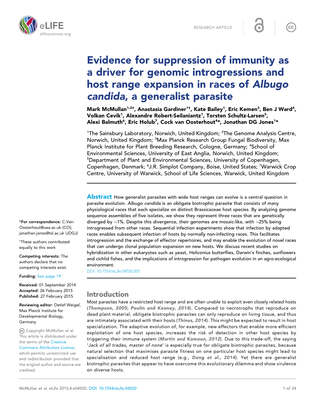 Evidence for Suppression of Immunity As a Driver for Genomic