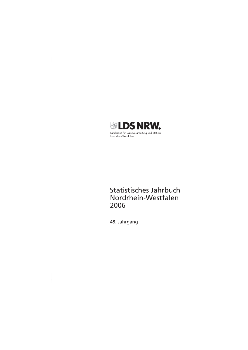 Statistisches Jahrbuch Nordrhein-Westfalen 2006