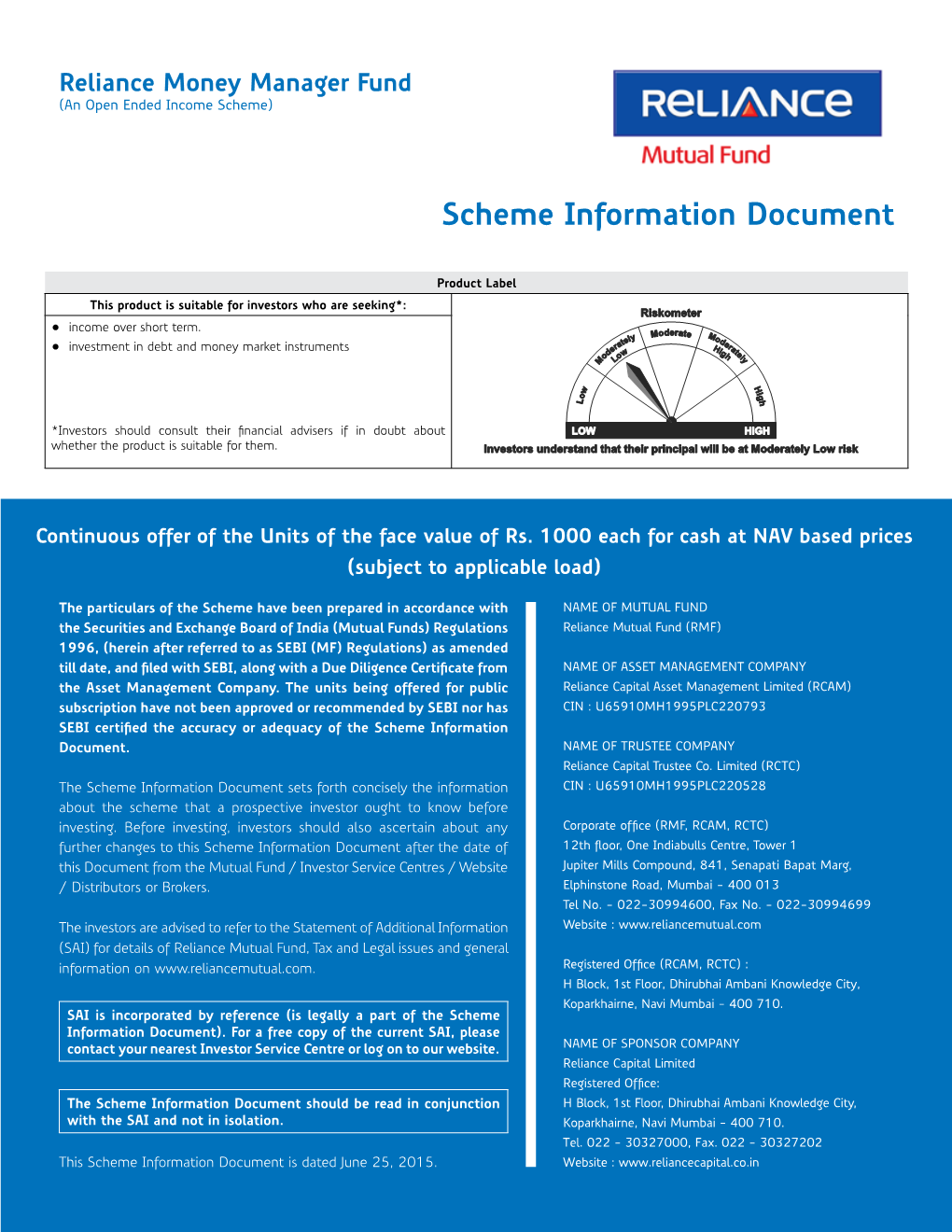Scheme Information Document