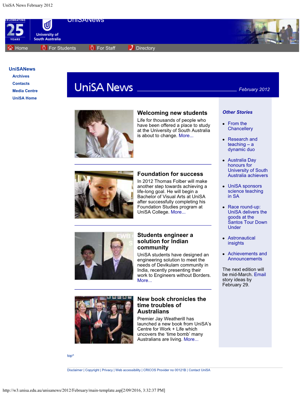 Unisa News February 2012