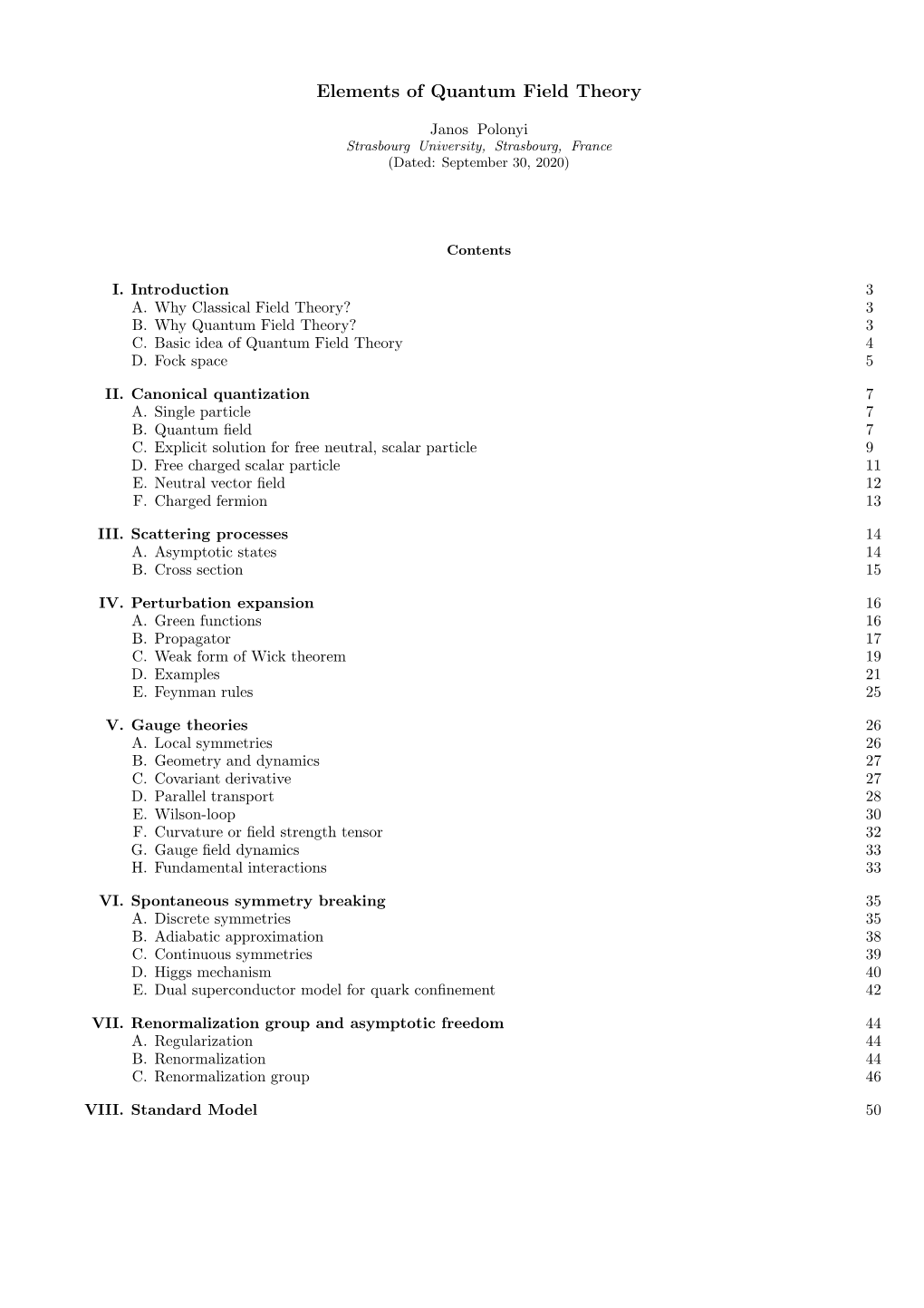 Elements of Quantum Field Theory