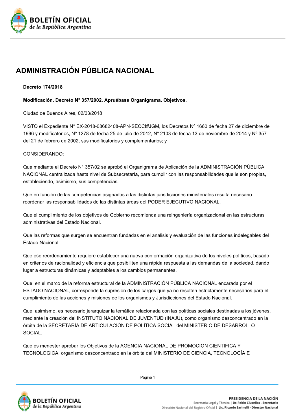 Administración Pública Nacional