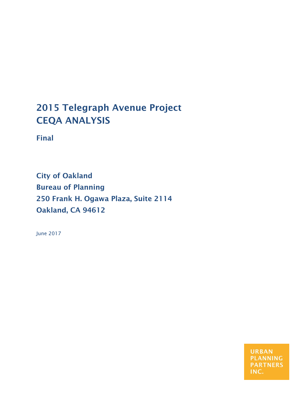 2015 Telegraph Avenue Project CEQA Analysis Uptown Mixed Use Project Boundaries 23Rd Street
