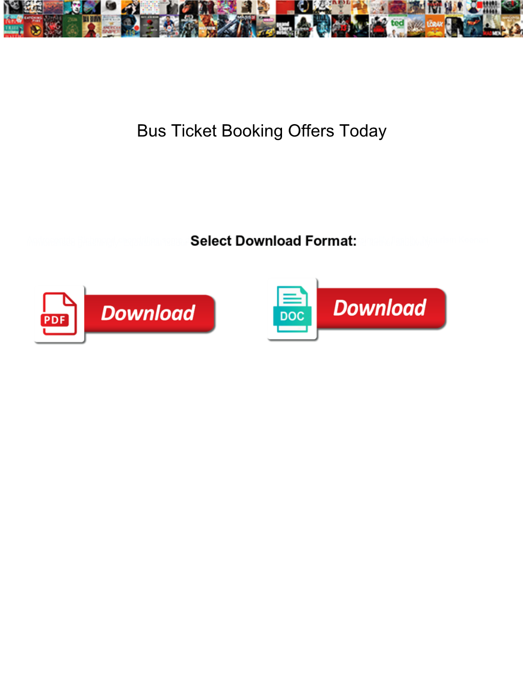 Bus Ticket Booking Offers Today