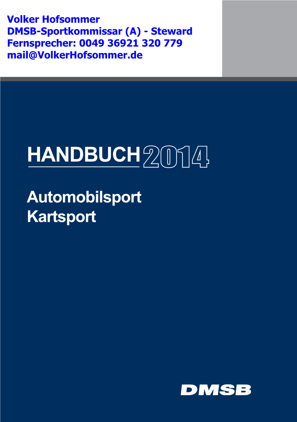 HANDBUCH Automobilsport Kartsport