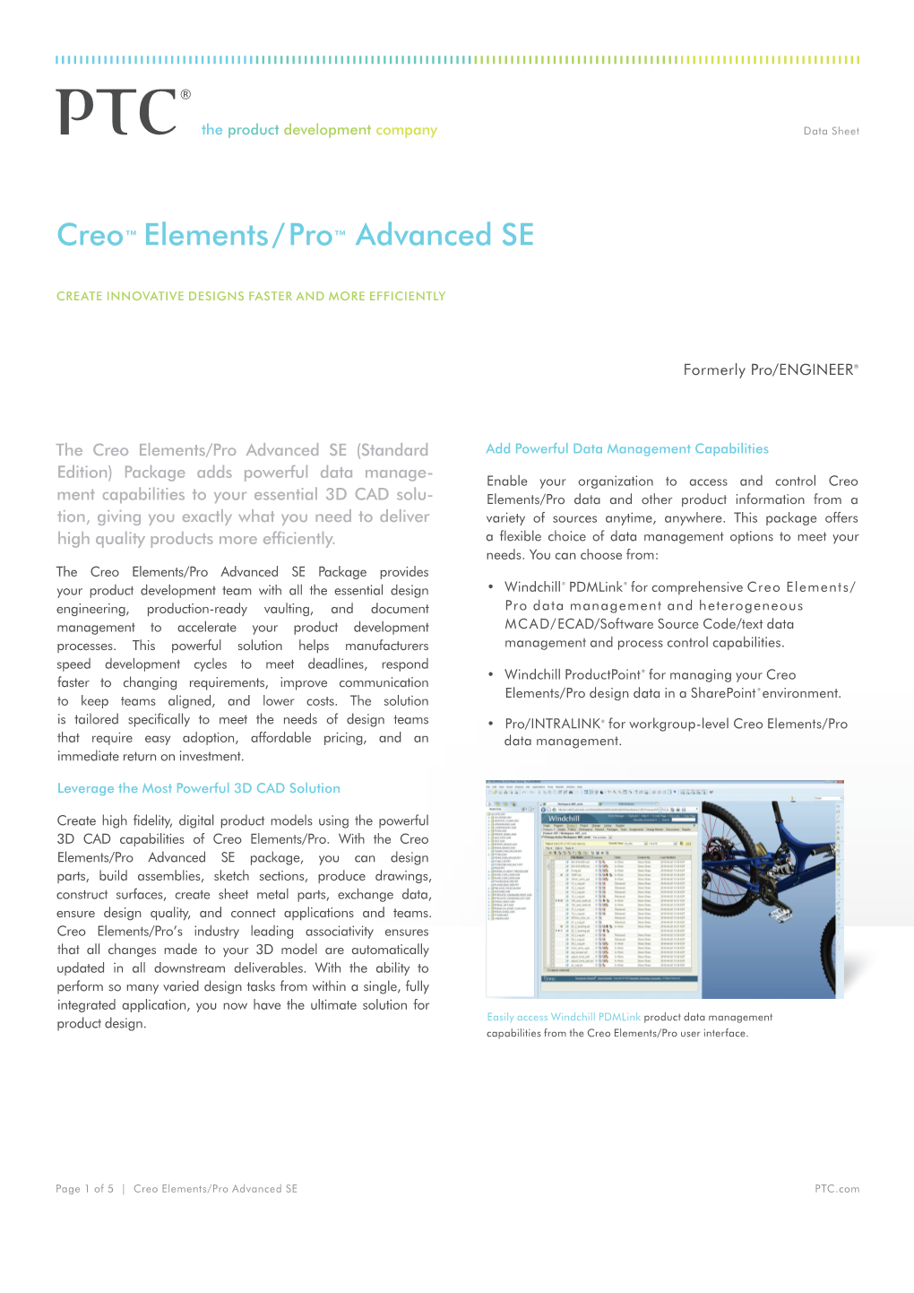 Creo™ Elements/Pro™ Advanced SE