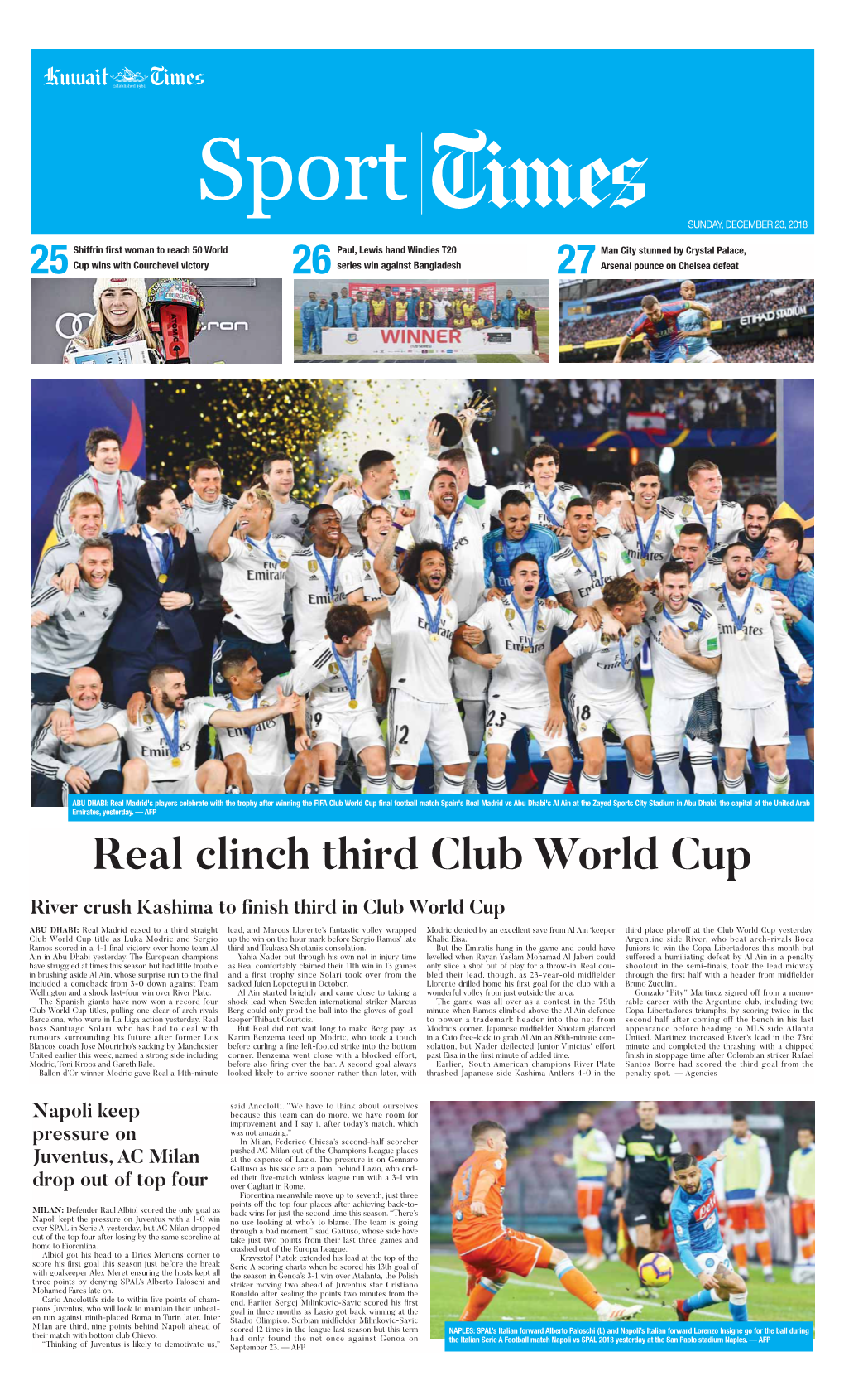Real Clinch Third Club World Cup