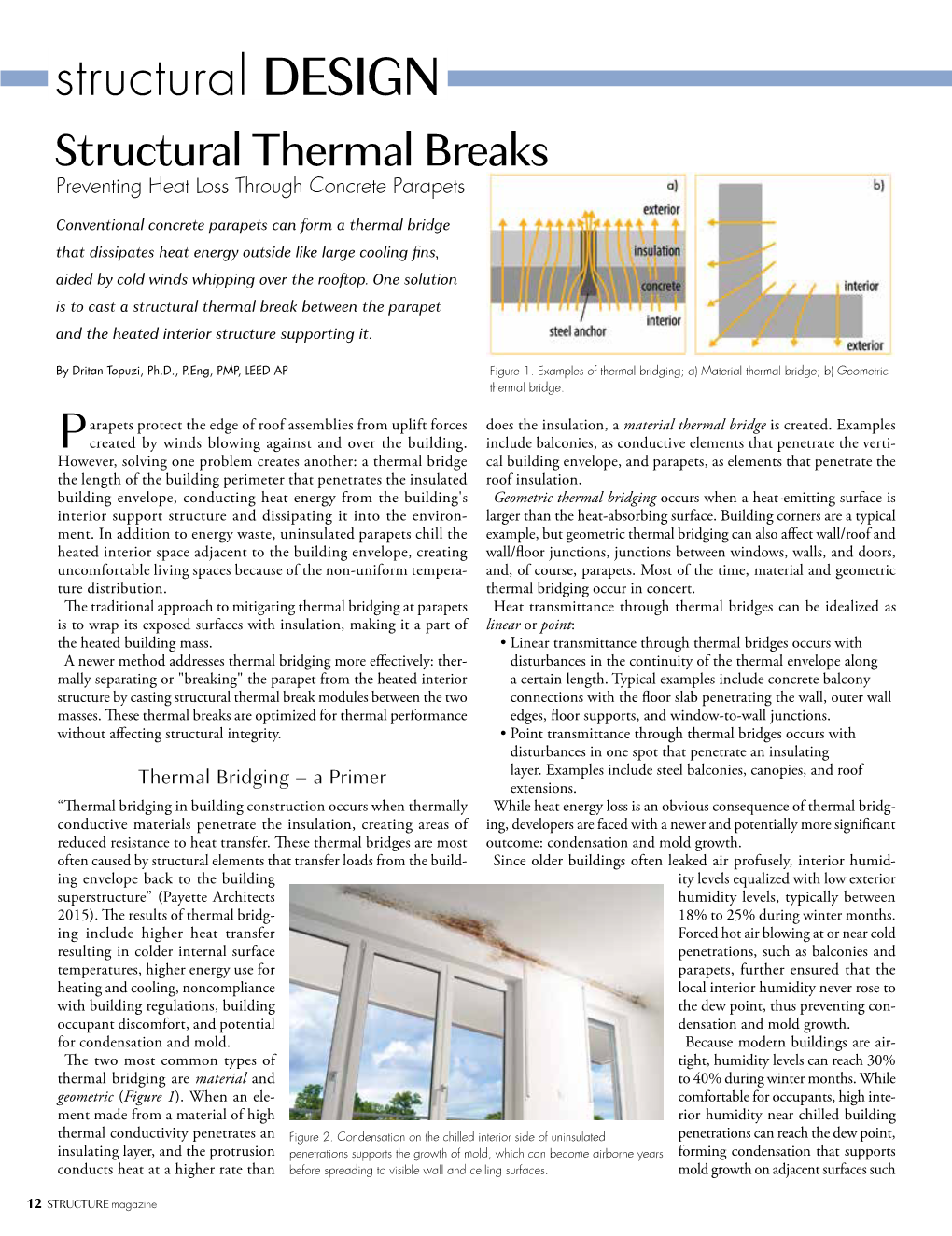 Structural DESIGN Structural Thermal Breaks Preventing Heat Loss Through Concrete Parapets
