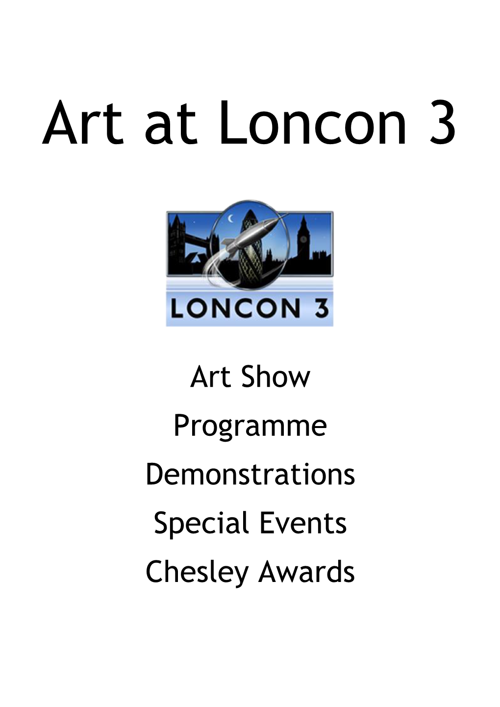 Art Show Programme Demonstrations Special Events Chesley Awards