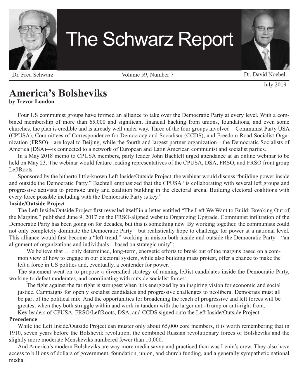 July 2019 America’S Bolsheviks by Trevor Loudon