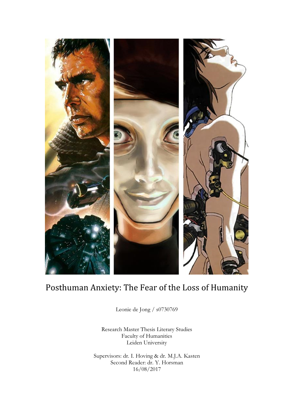 Posthuman Anxiety: the Fear of the Loss of Humanity