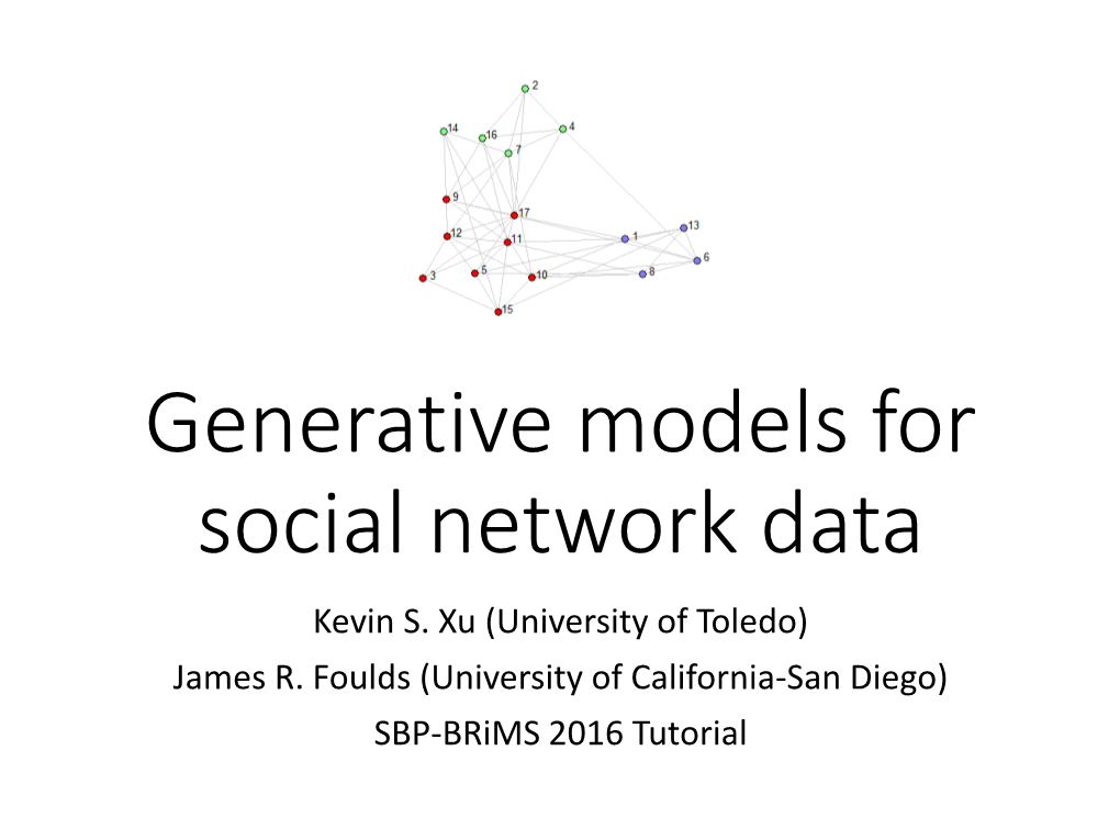 Latent Variable Models for Social Networks
