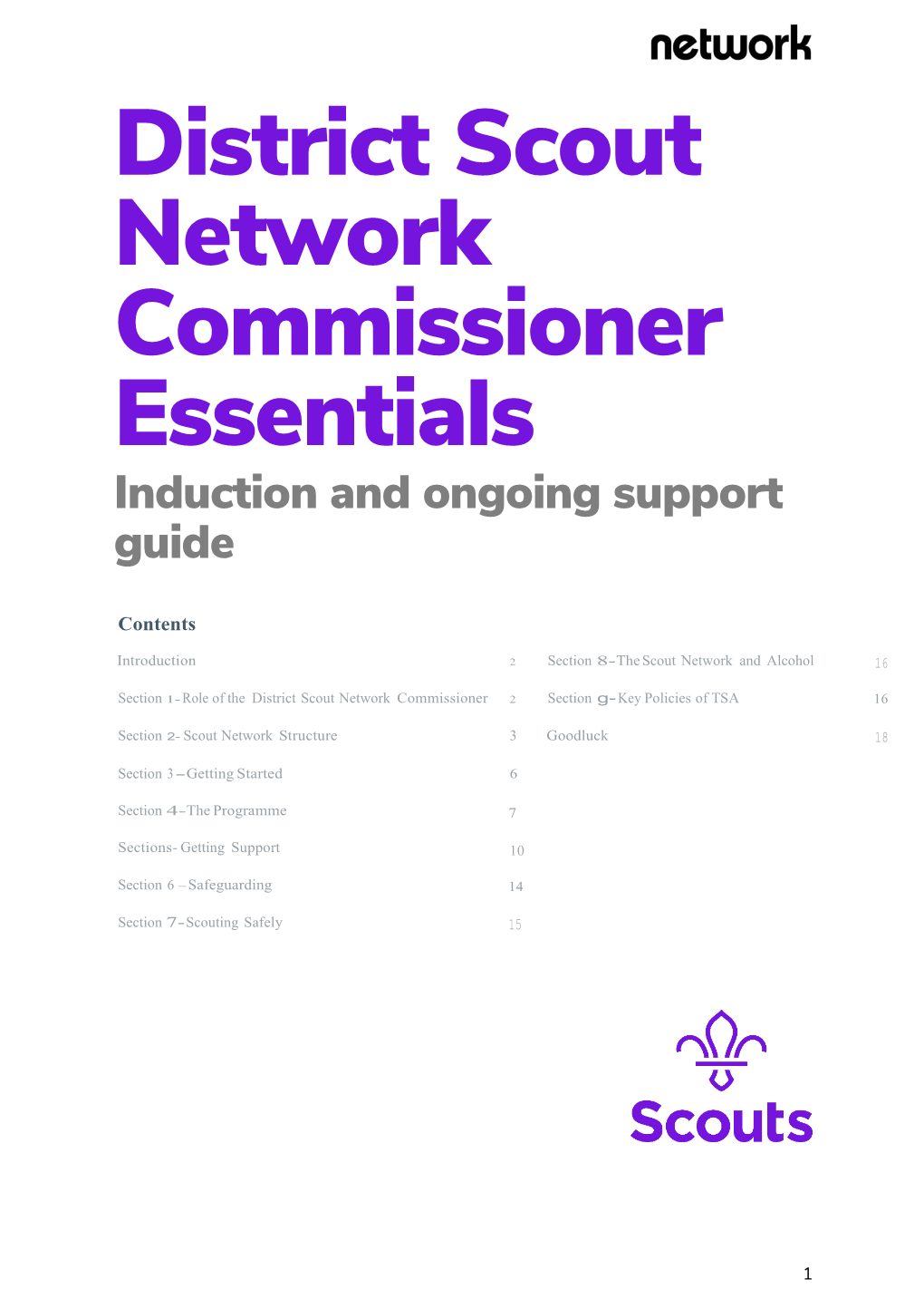 District Scout Network Commissioner Essentials Induction and Ongoing Support Guide