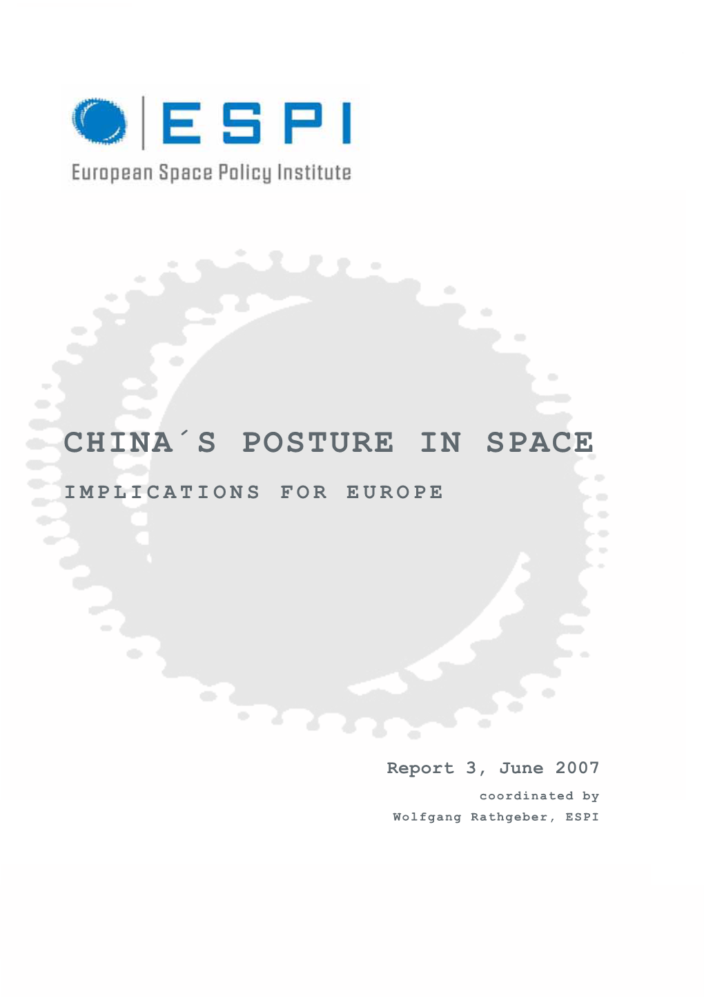 China's Posture in Space