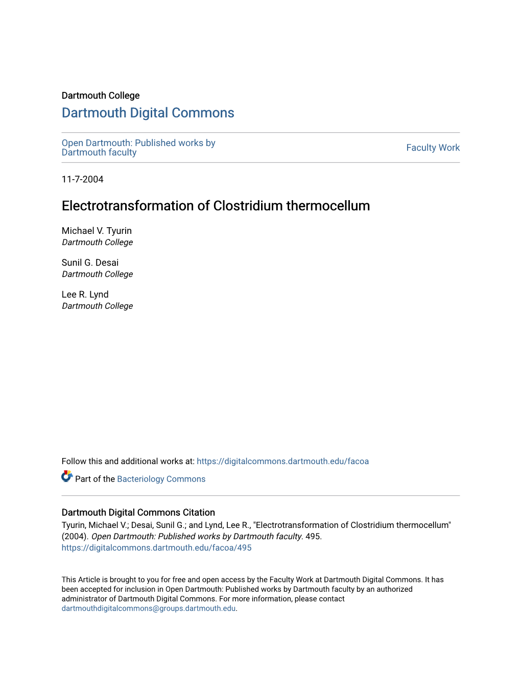 Electrotransformation of Clostridium Thermocellum