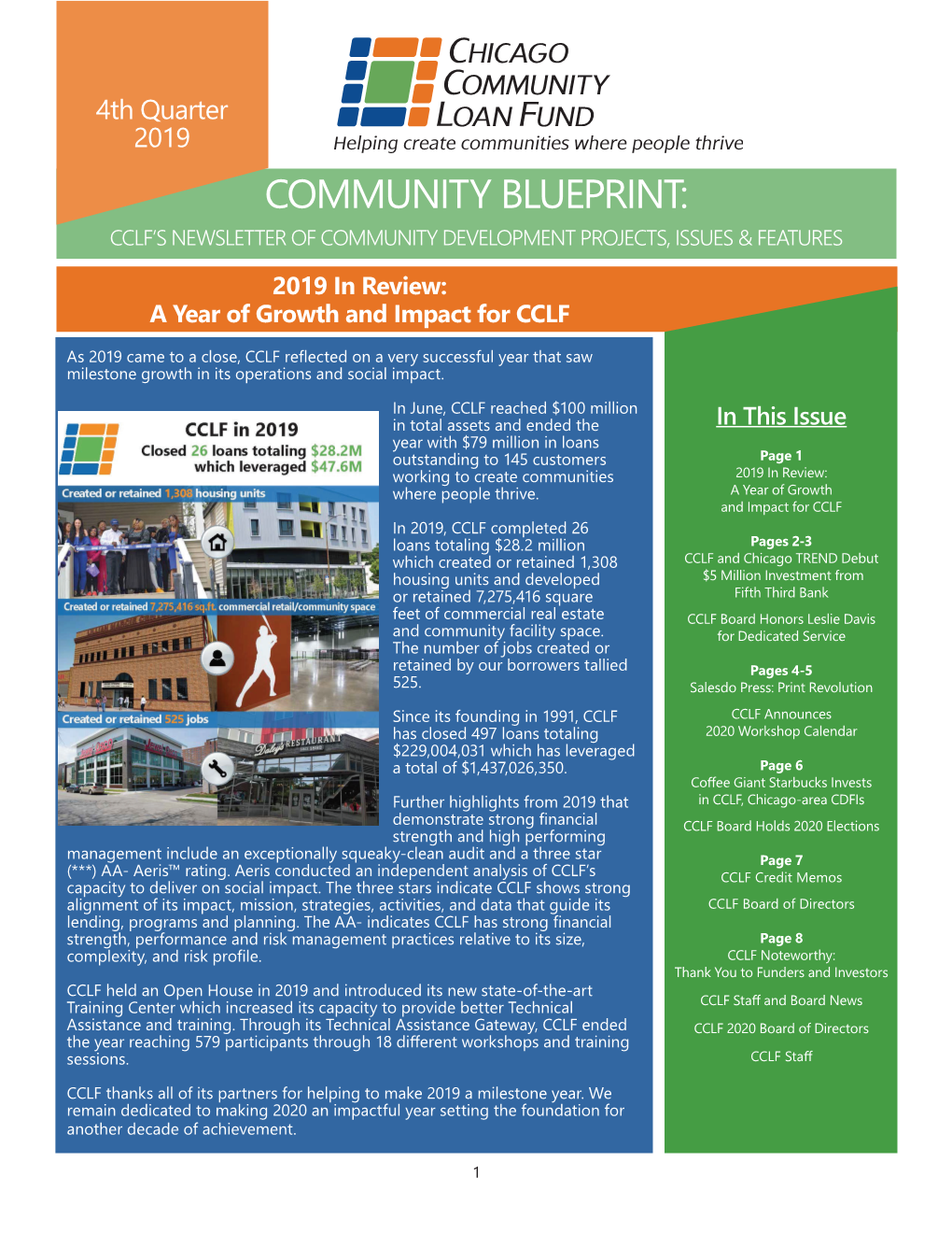 4Th Quarter 2019 Newsletter