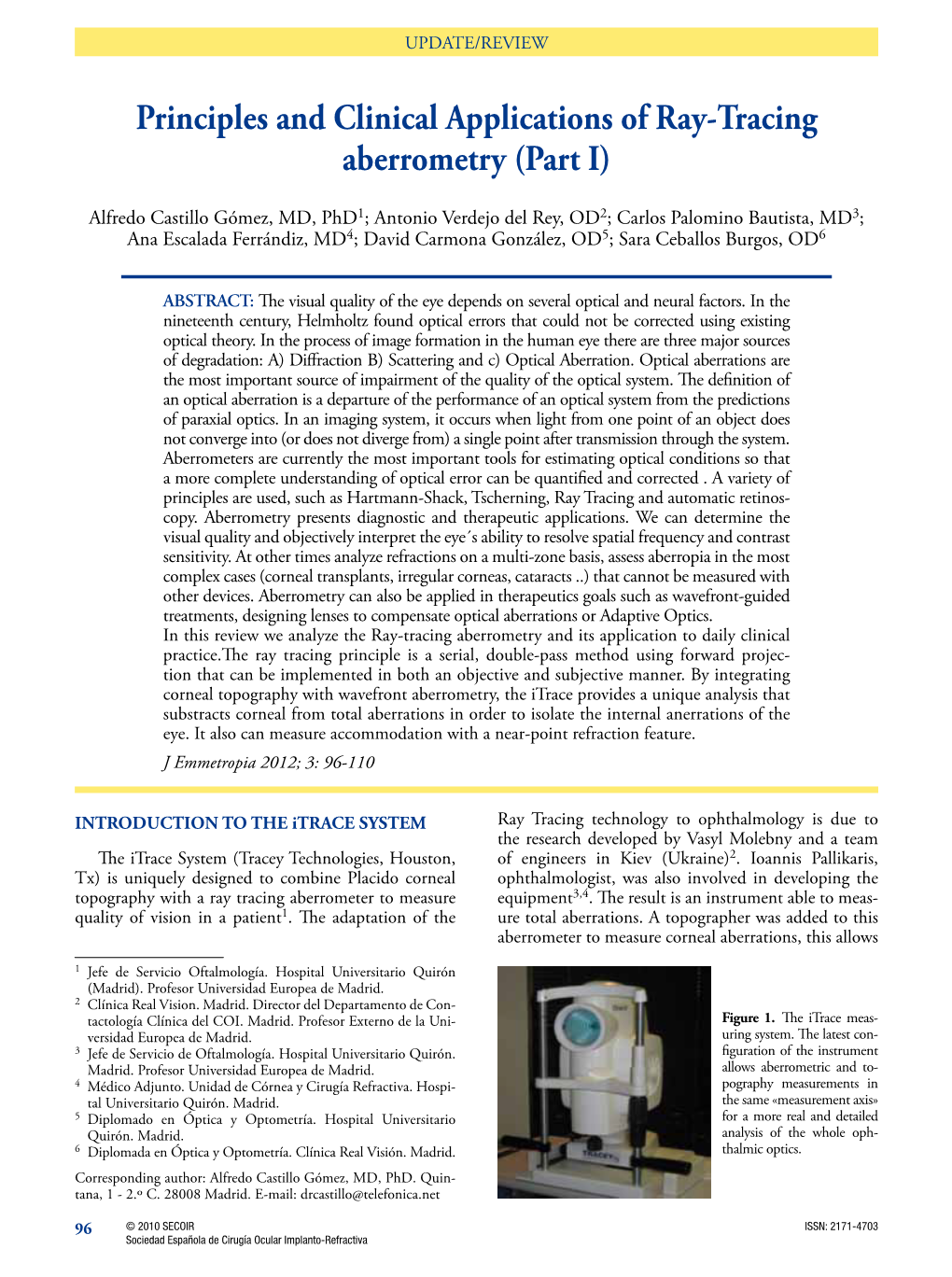 Principles and Clinical Applications of Ray-Tracing Aberrometry (Part I)