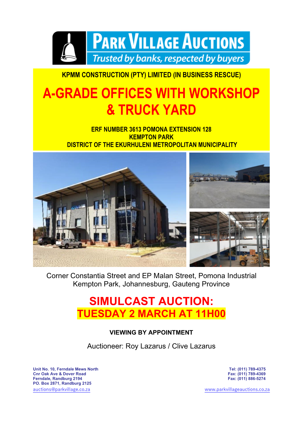 A-Grade Offices with Workshop & Truck Yard