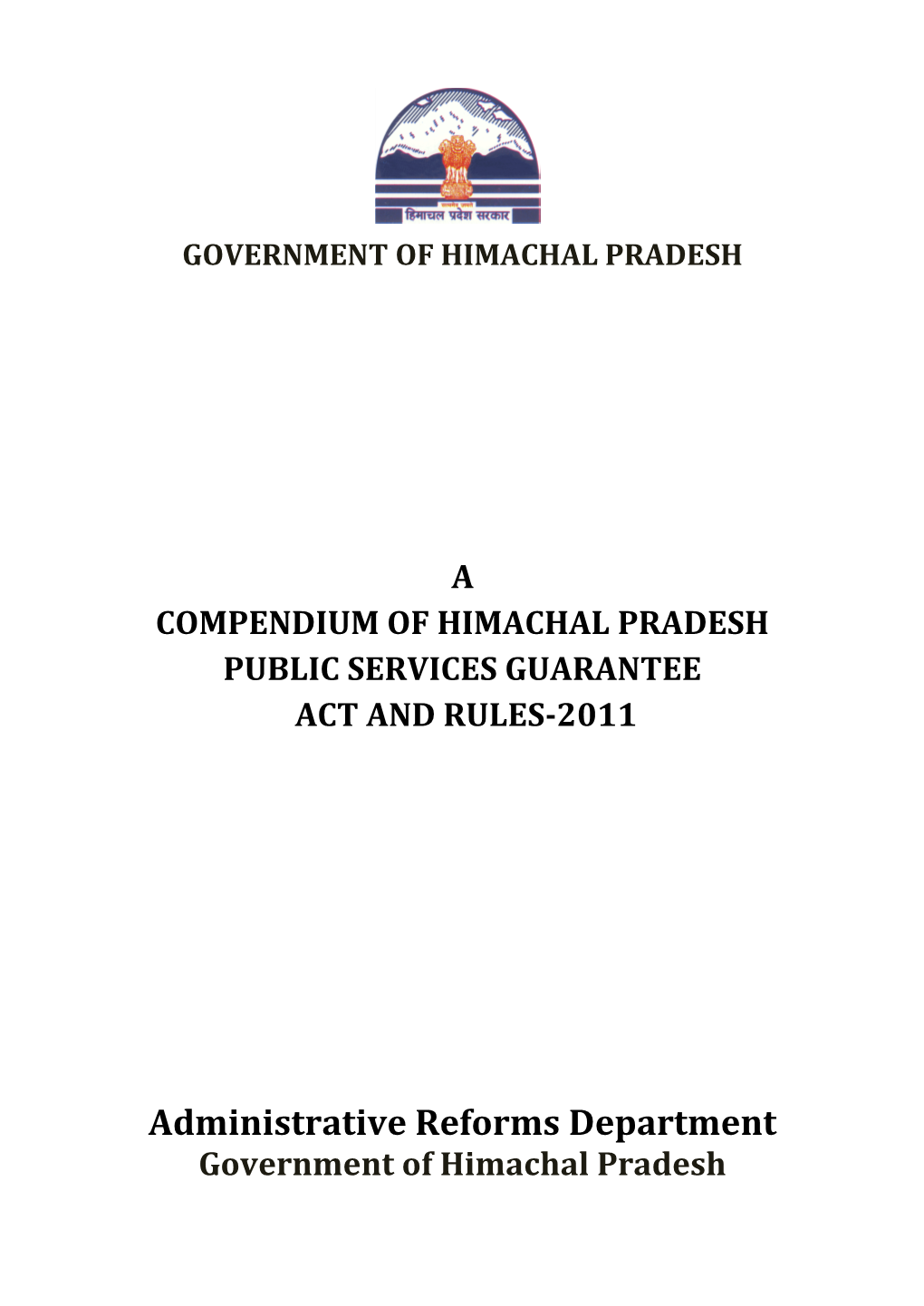 Administrative Reforms Department Government of Himachal Pradesh
