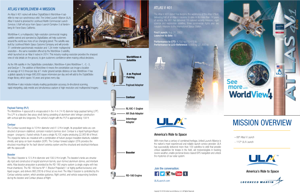 Atlas V Worldview-4 Mission Overview