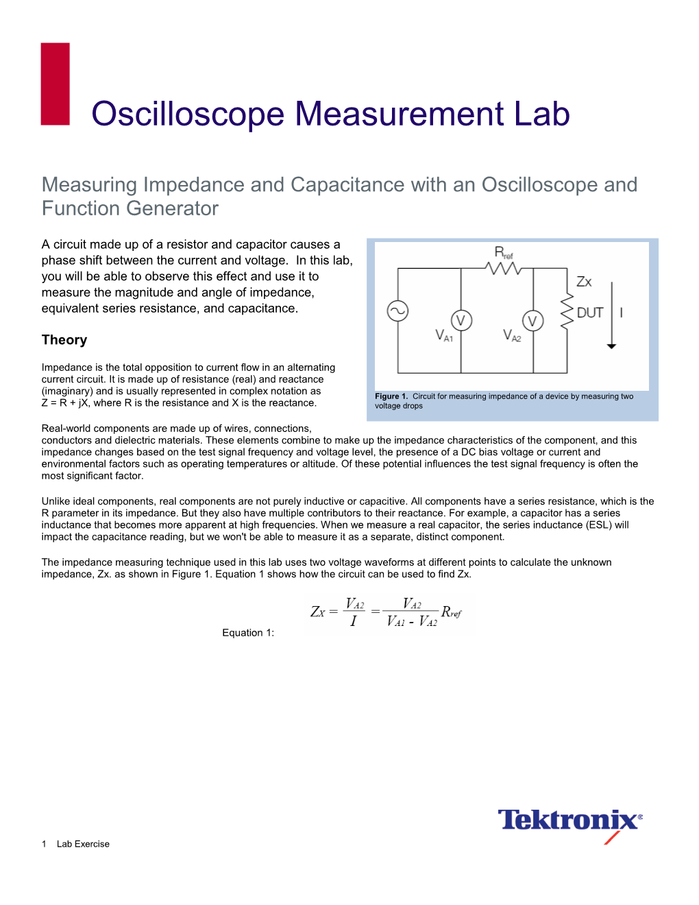 Measuring Impedance and Capacitance with an Oscilloscope and Function Generator