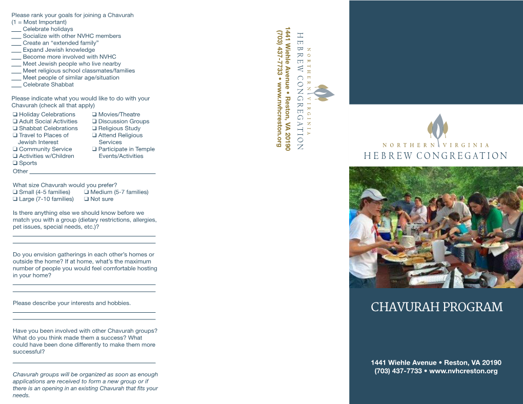 Chavurah Program