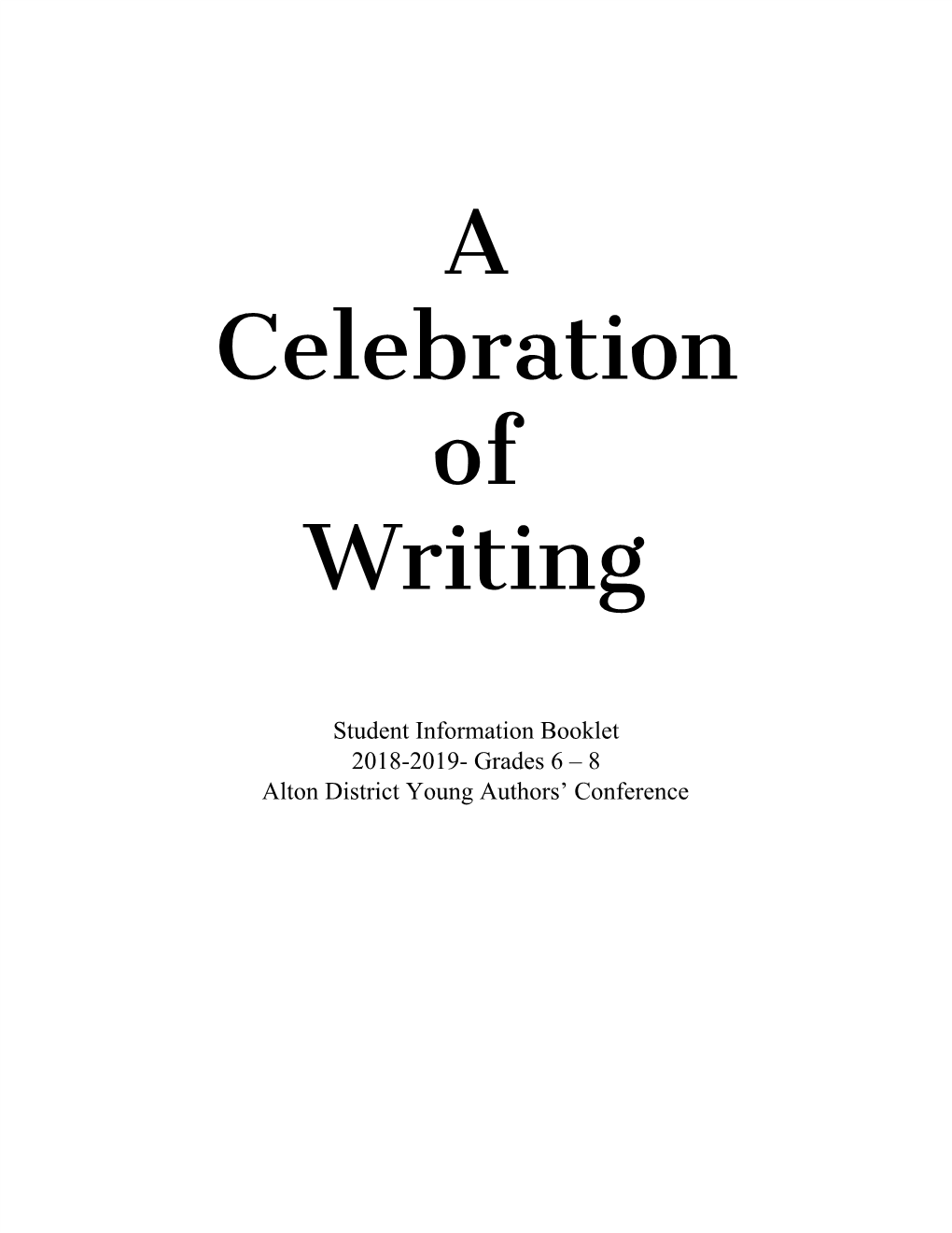 A Celebration of Writing