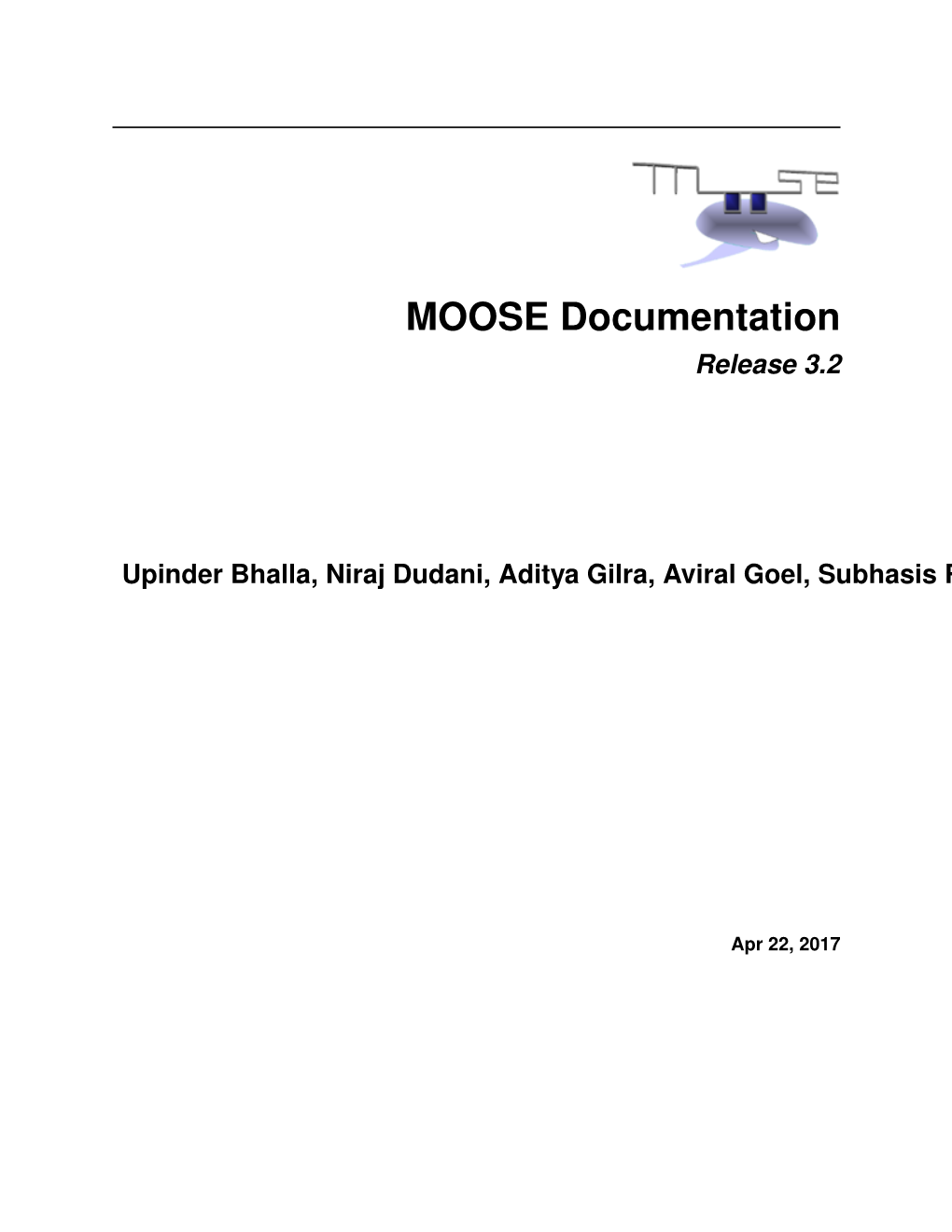 MOOSE Documentation Release 3.2