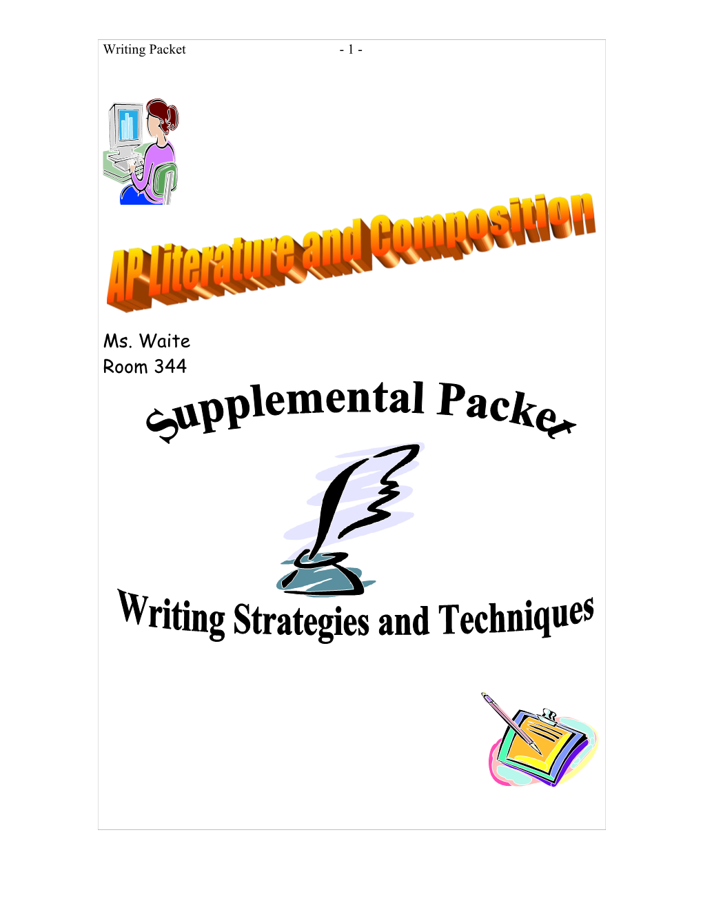 Writing Packet - 31