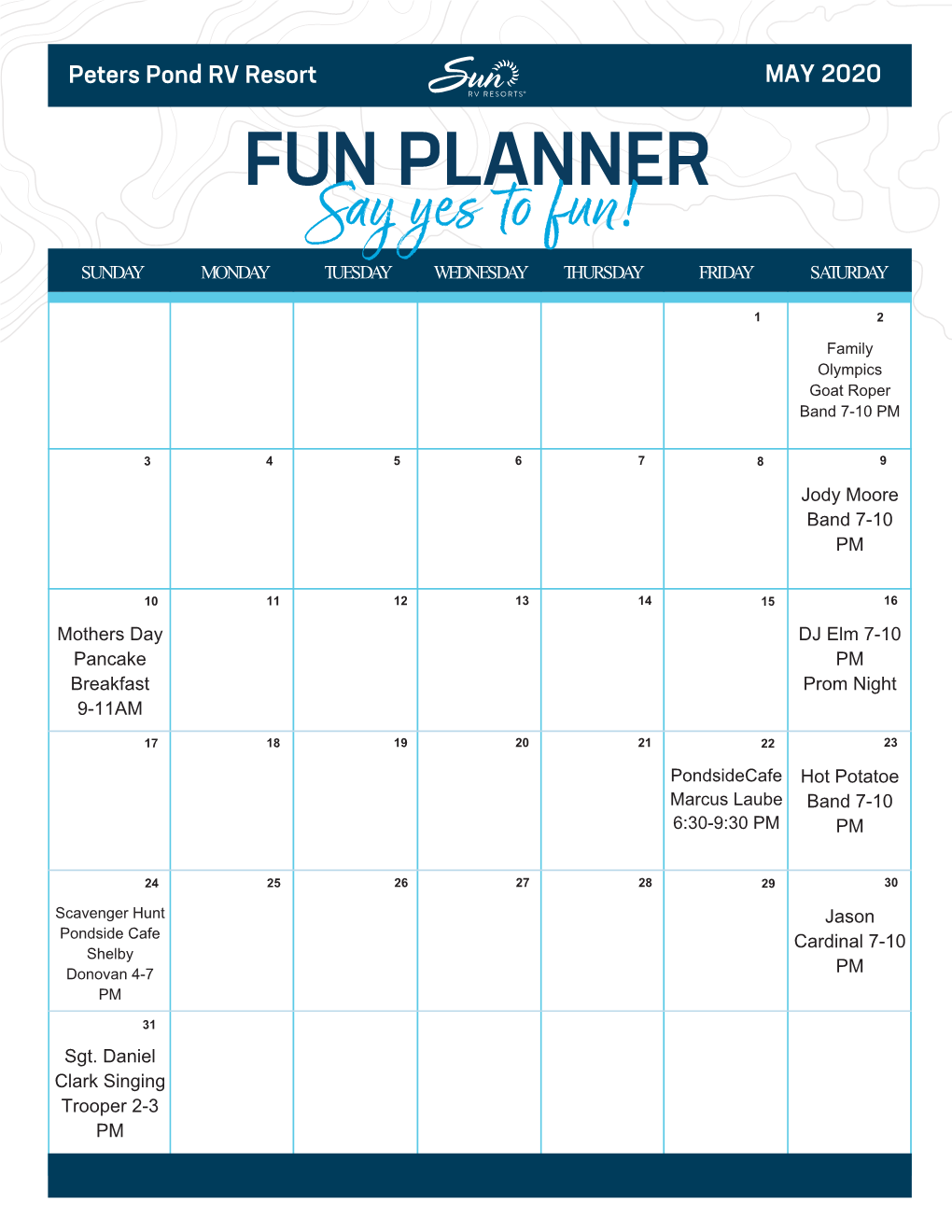 FUN PLANNER Say Yes to Fun!