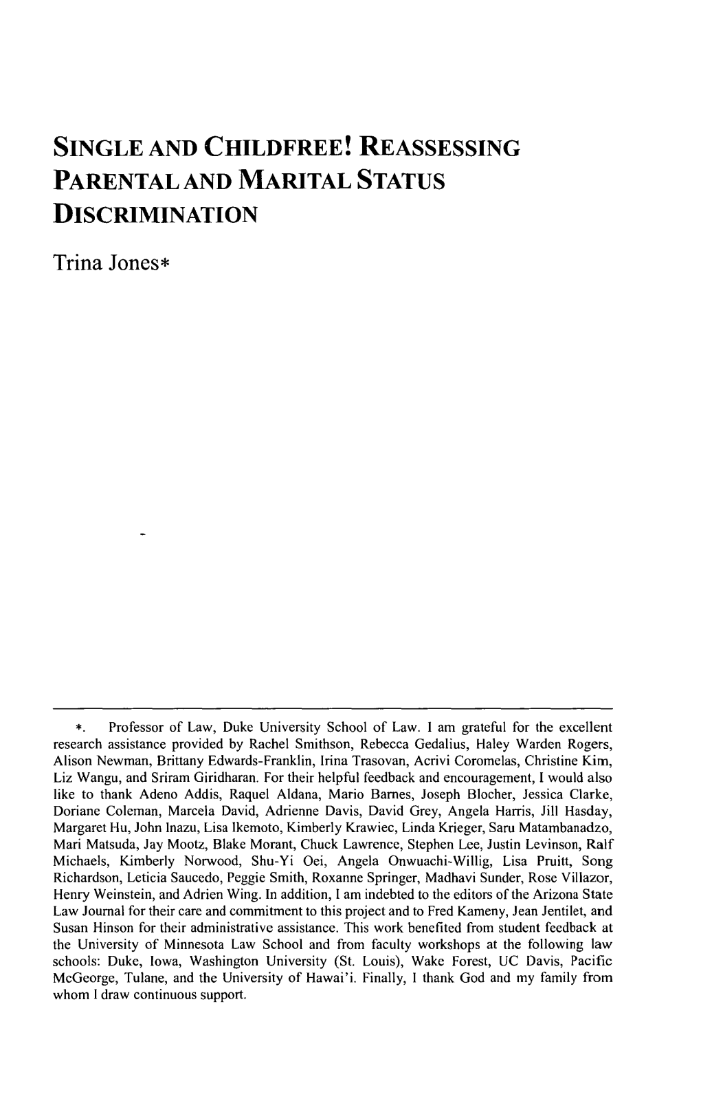 Single and Childfree! Reassessing Parental and Marital Status Discrimination