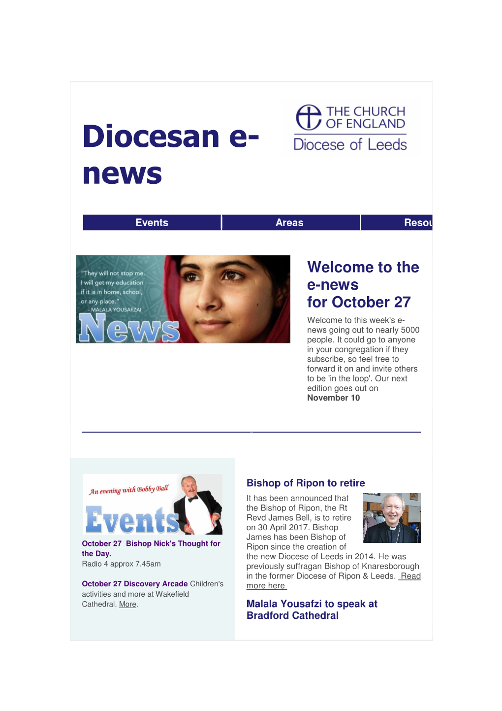 Diocesan E- News