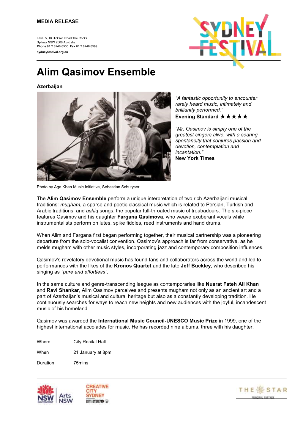 Alim Qasimov Ensemble