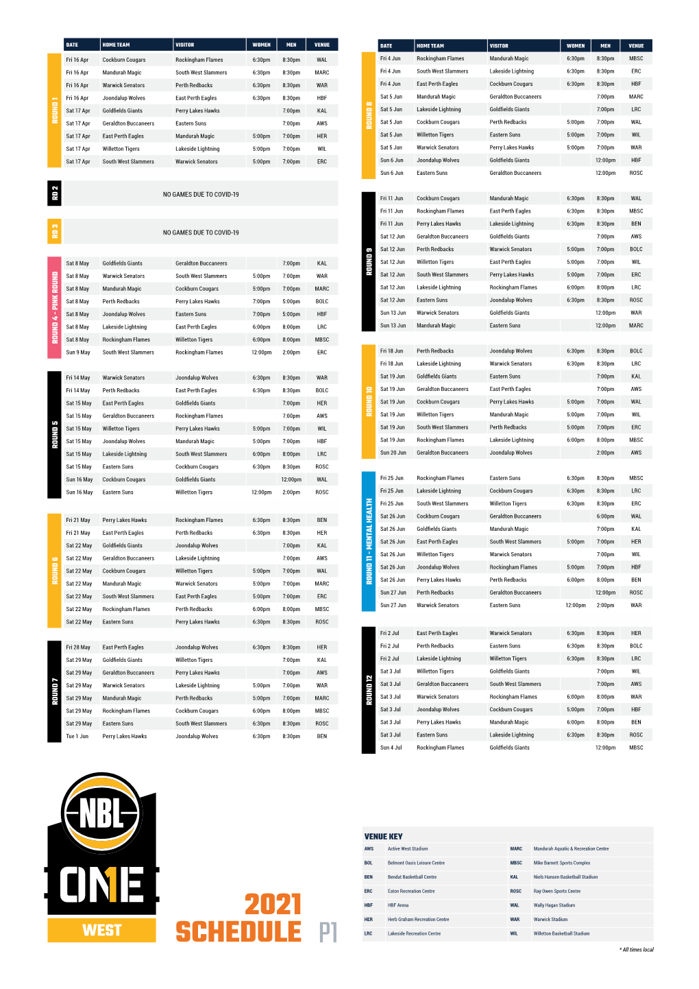 2021 Schedule P1