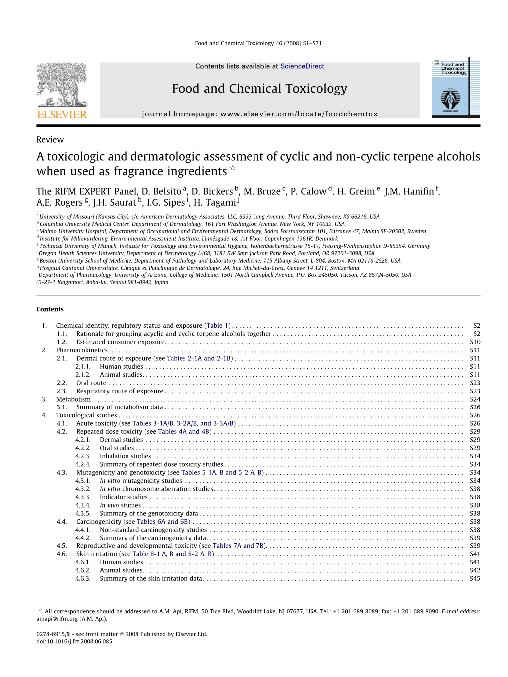 Cyclic and Non-Cyclic Terpene Alcohols When Used As Fragrance Ingredients Q