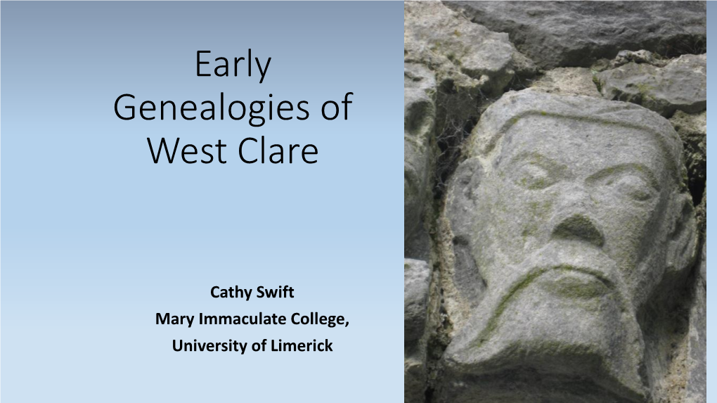 Early Genealogies Fro West Clare