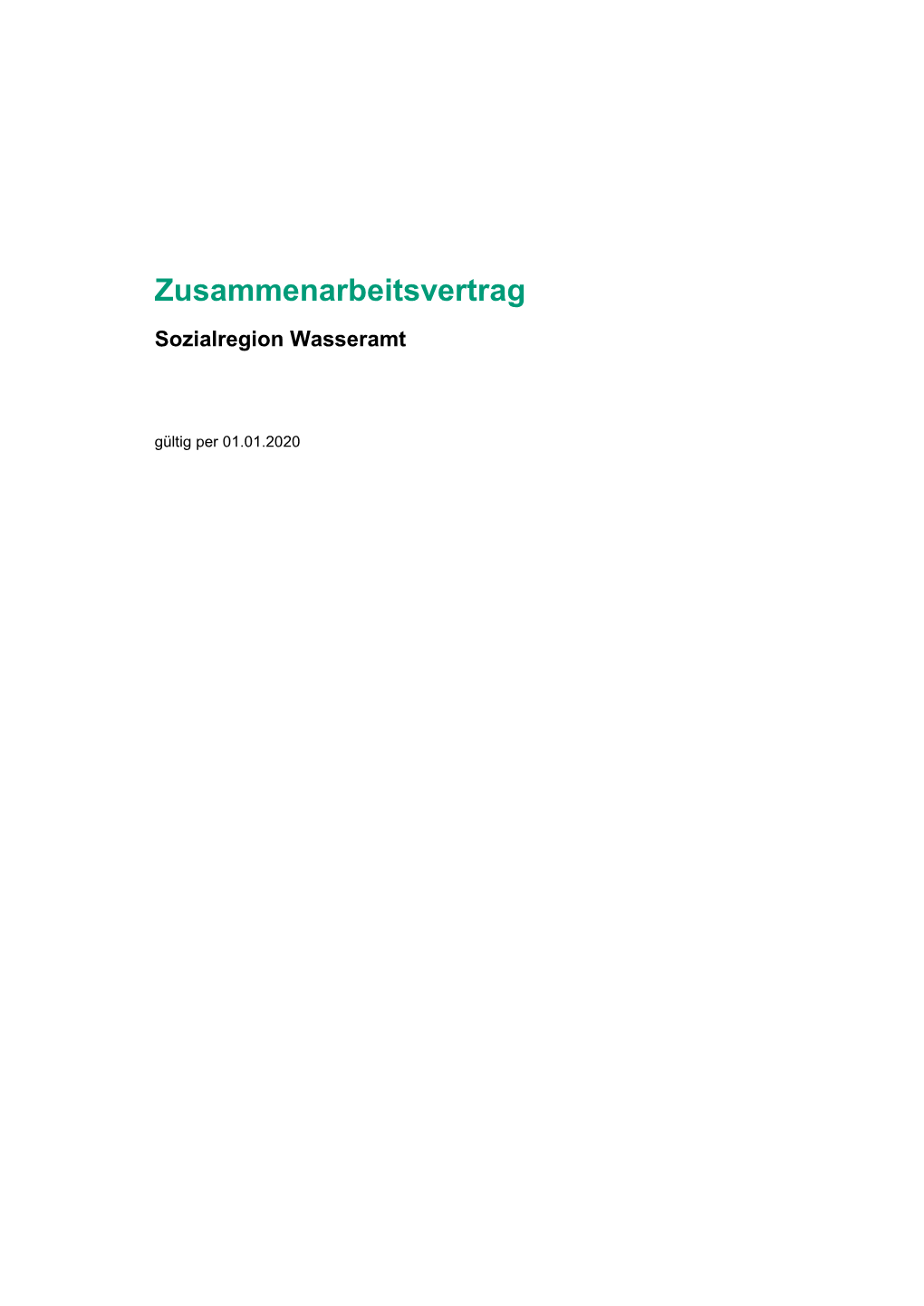 Zusammenarbeitsvertrag