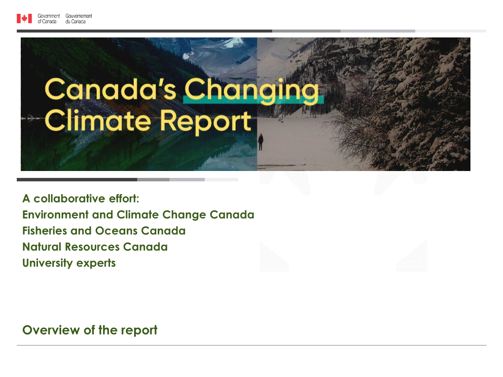 Canada's Changing Climate Report Post External Review Meeting