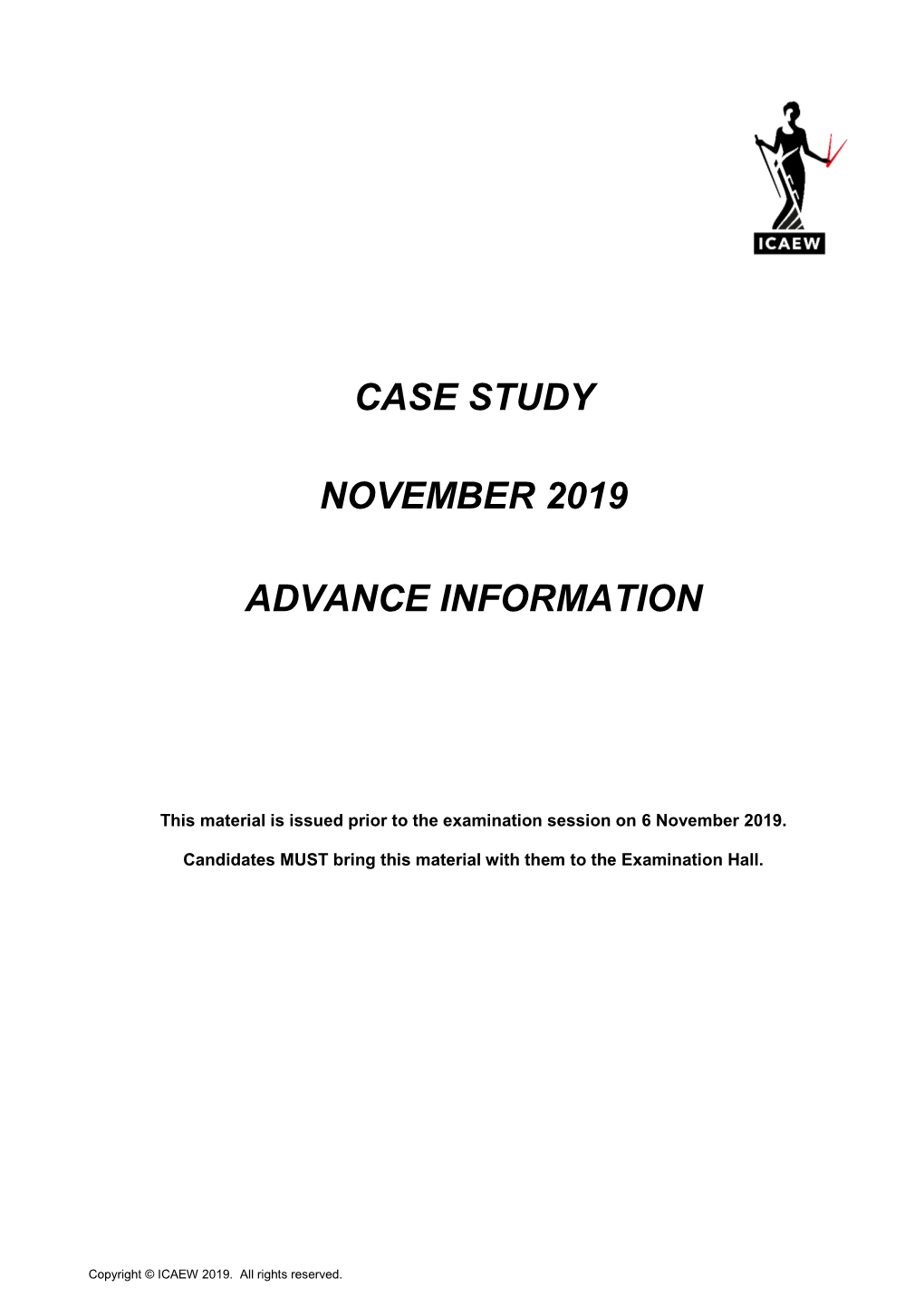 Case Study November 2019 Advance Information