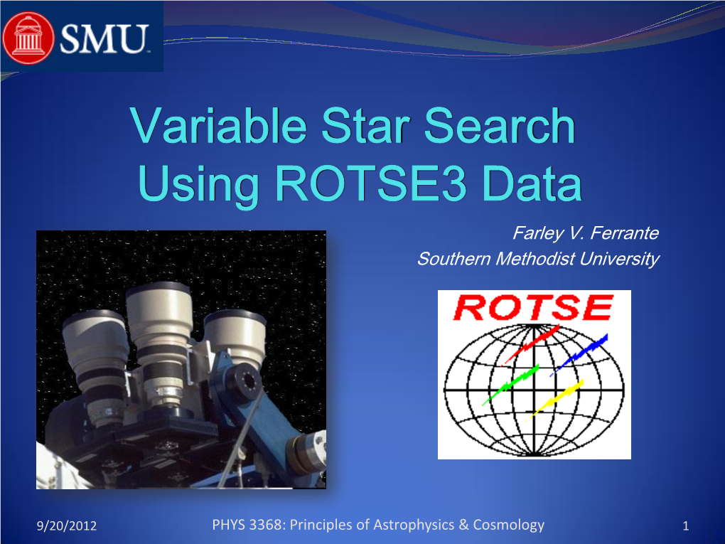 Variable Stars and Light Curves