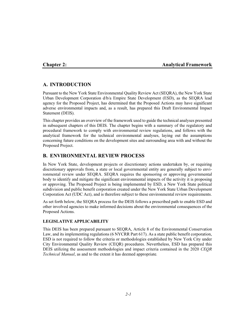 Analytical Framework