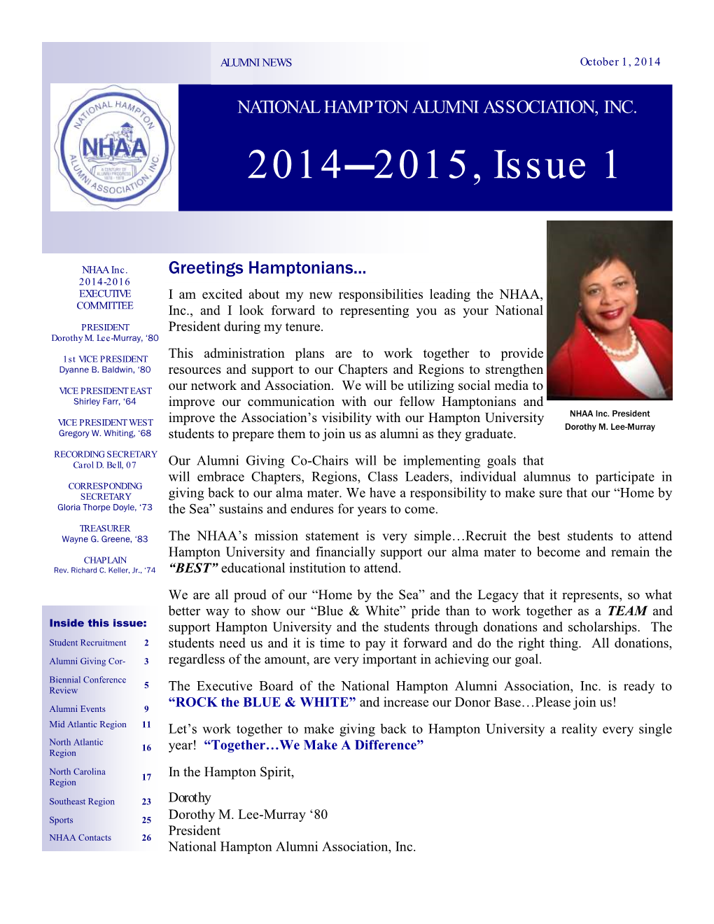 2014—2015, Issue 1