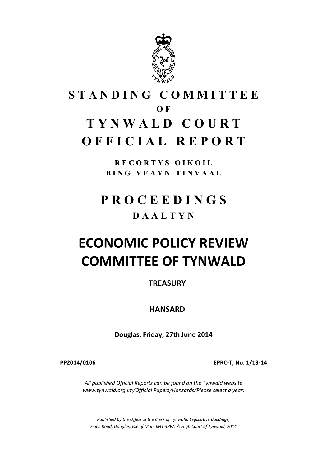 Economic Policy Review Committee of Tynwald