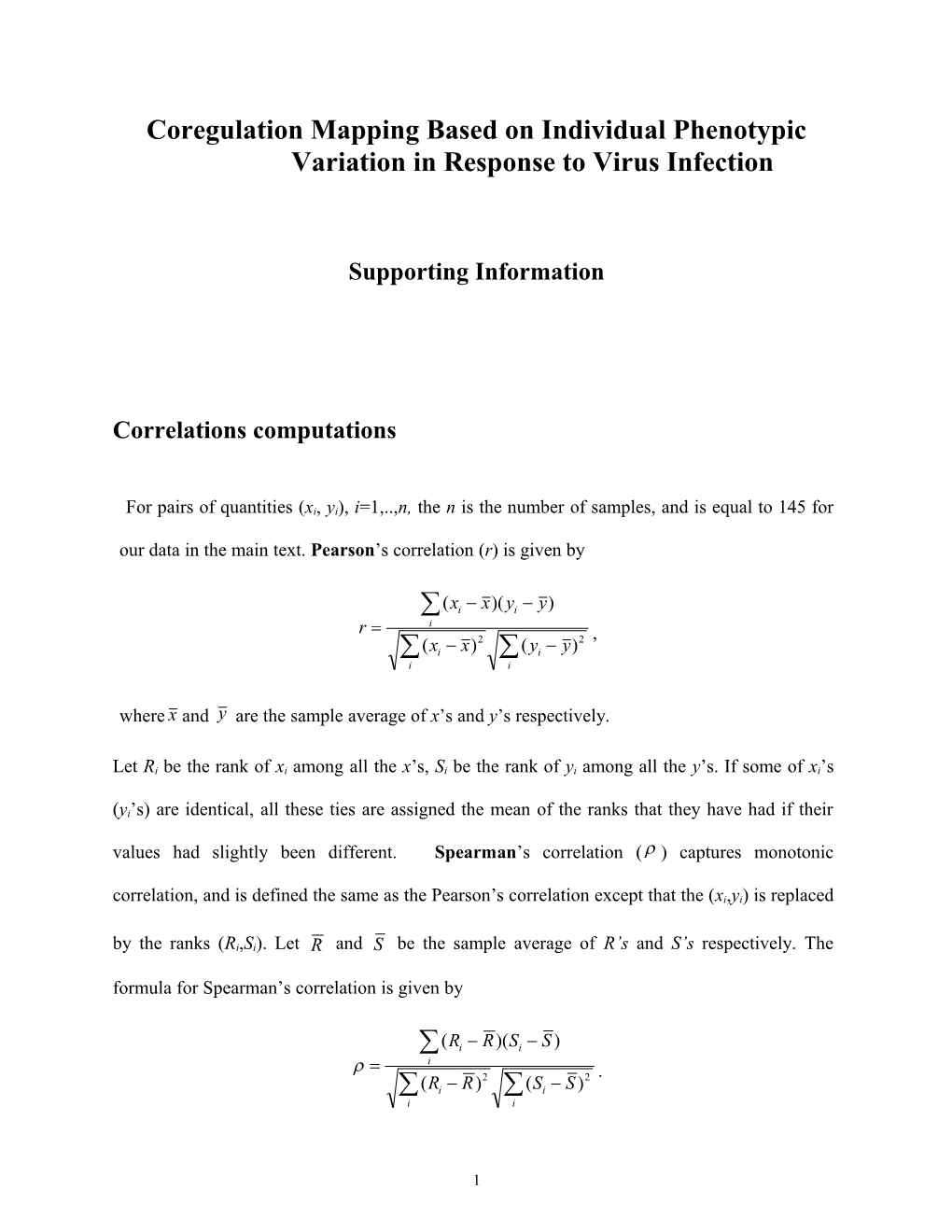 Coregulation Mapping Based on Individual Phenotypic Variation in Response to Virus Infection