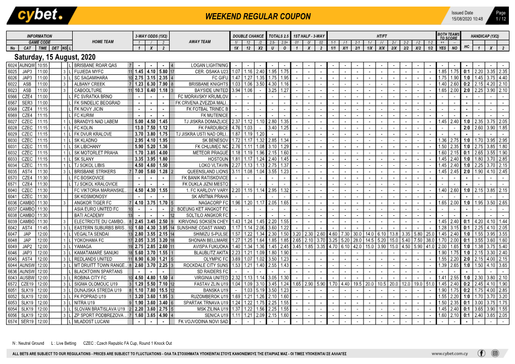 Weekend Regular Coupon 15/08/2020 10:48 1 / 12