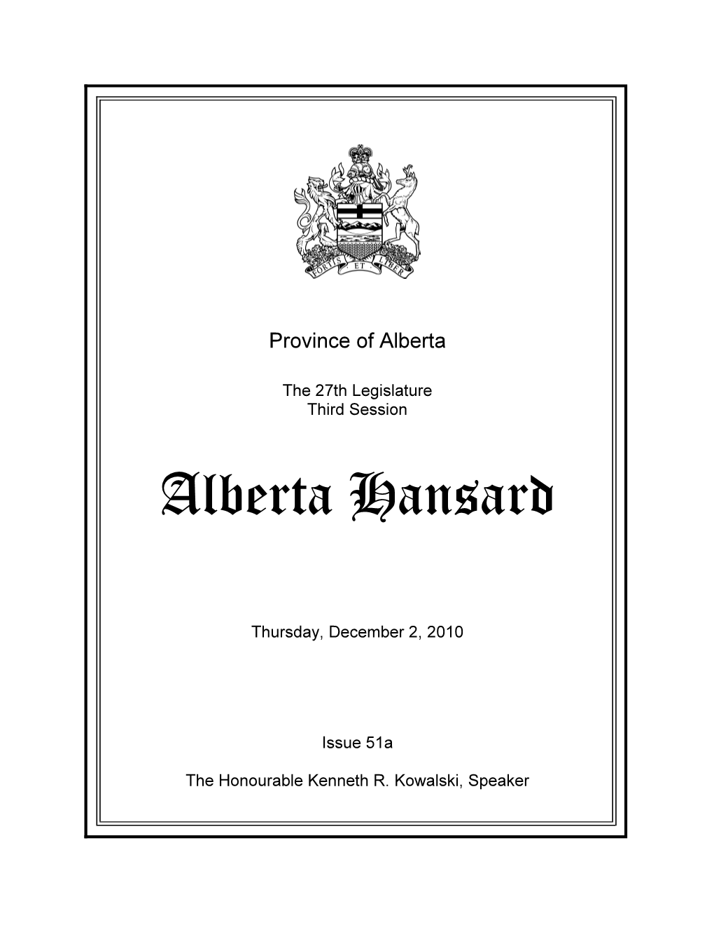 Alberta Hansard