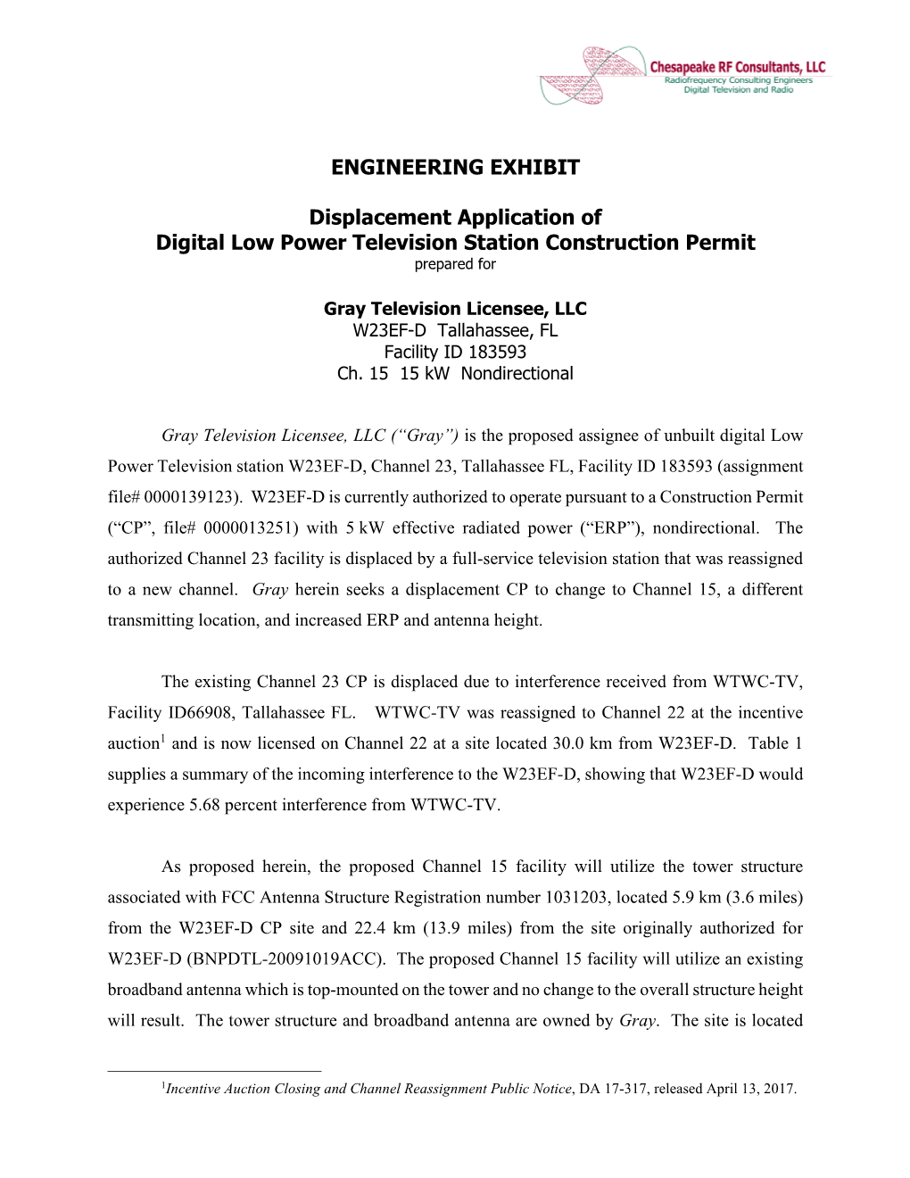 ENGINEERING EXHIBIT Displacement Application of Digital