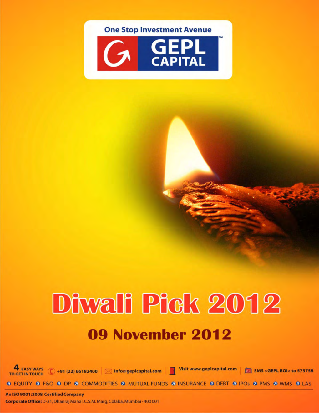 GEPL's 5 Techno-Funda Stocks for Diwali 2012