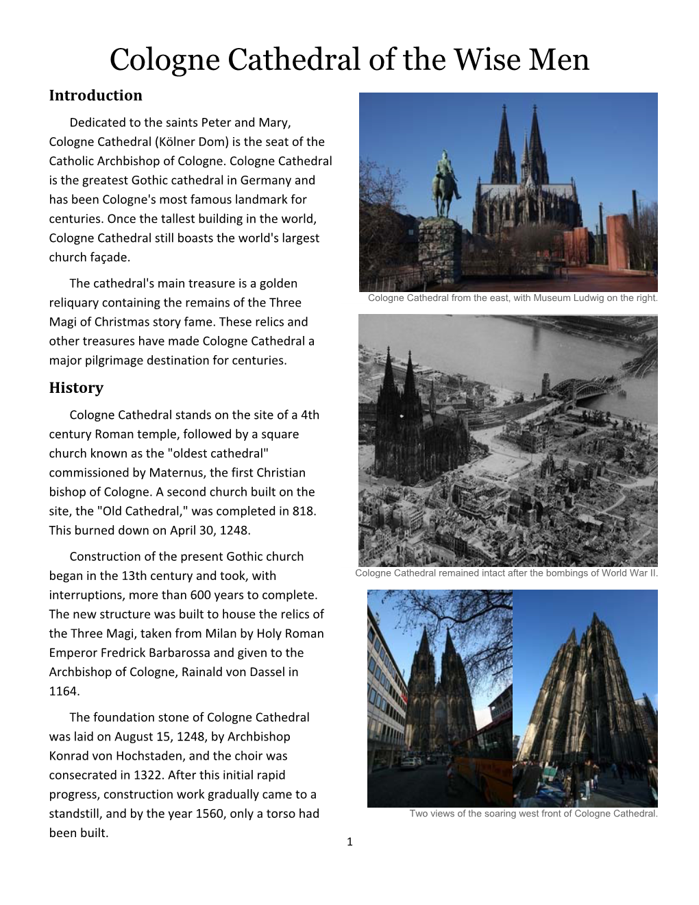 Cologne Cathedral of the Wise